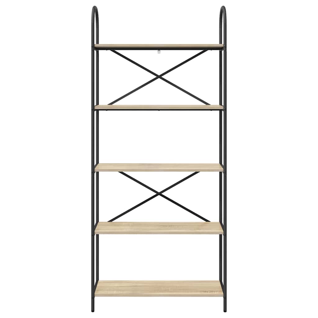 vidaXL Ράφι Βιβλίων Sonoma Δρυς 80 x 30 x 183 εκ Επεξεργασμένο ξύλο