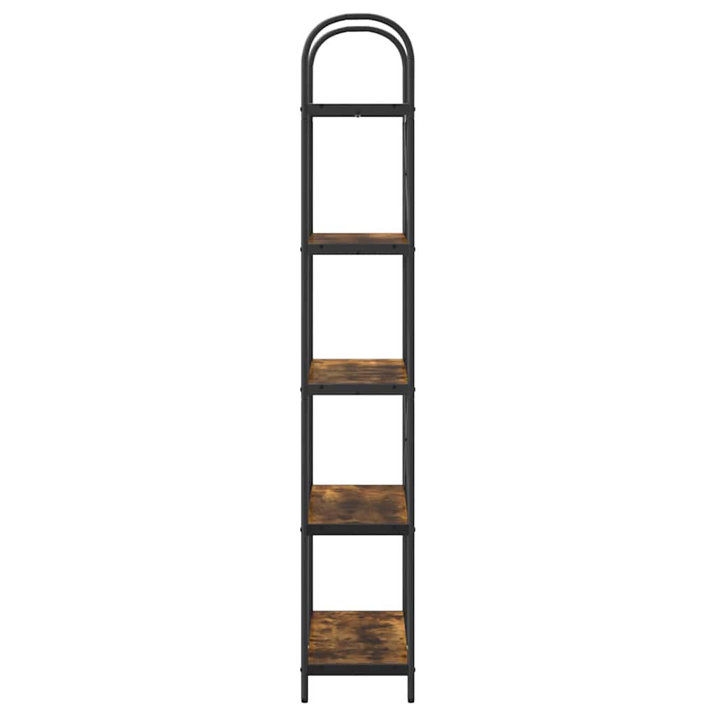 vidaXL Ράφι Βιβλίων Καπνιστή δρυς 80 x 30 x 183 εκ Επεξεργασμένο ξύλο
