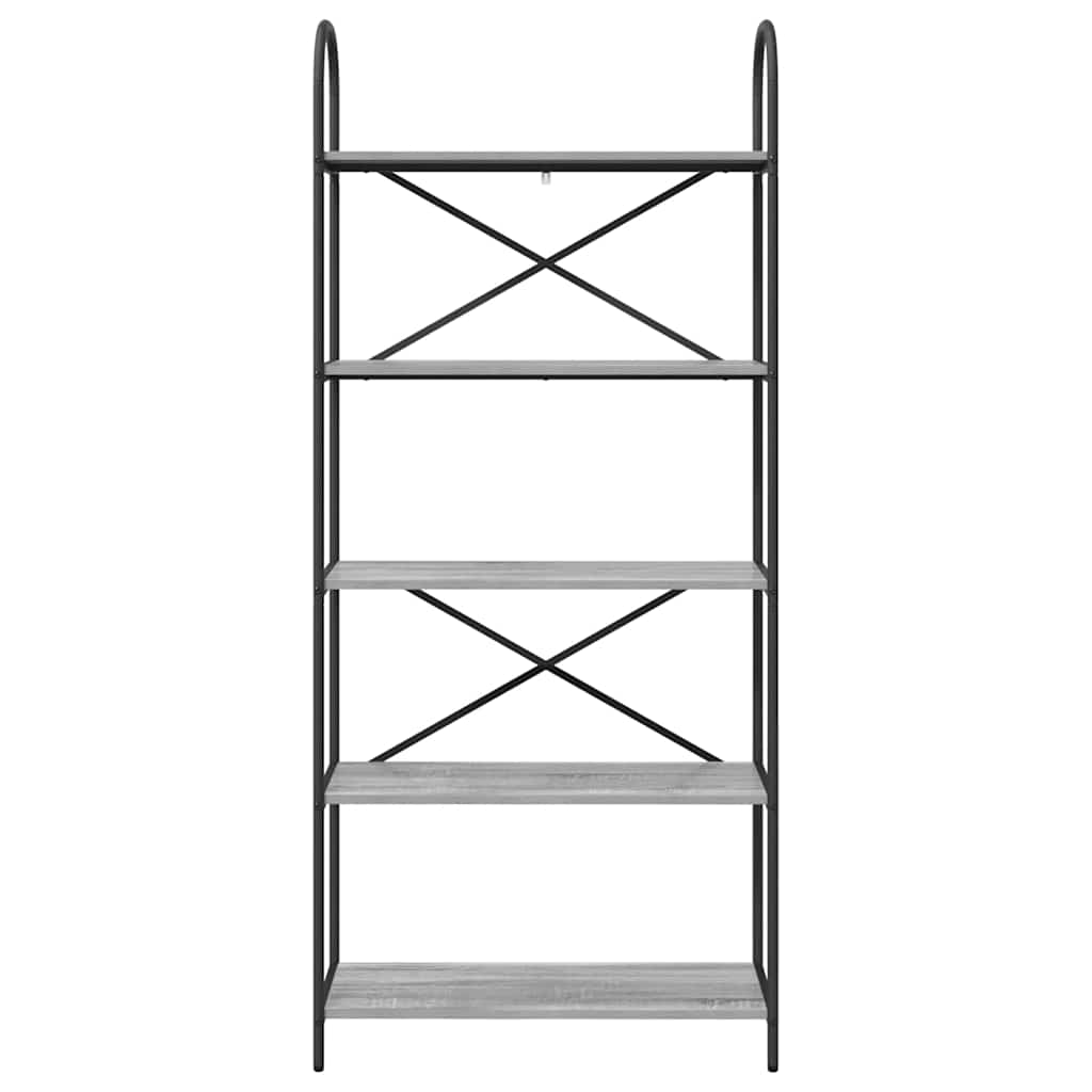 vidaXL Ράφι Βιβλίων Γκρι sonoma 80 x 30 x 183 εκ Επεξεργασμένο ξύλο