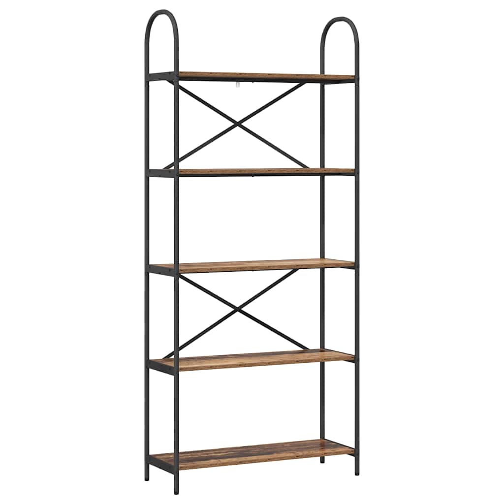 vidaXL Ράφι Βιβλίων Παλαιό ξύλο 80 x 30 x 183 εκ Επεξεργασμένο ξύλο