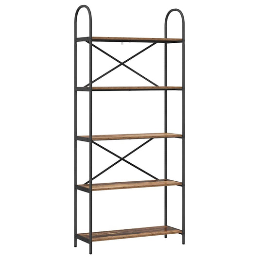 vidaXL Ράφι Βιβλίων Παλαιό ξύλο 80 x 30 x 183 εκ Επεξεργασμένο ξύλο