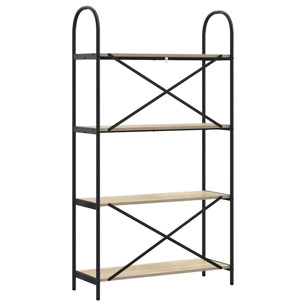 vidaXL Ράφι Βιβλίων Sonoma Δρυς 80 x 30 x 146 εκ Επεξεργασμένο ξύλο