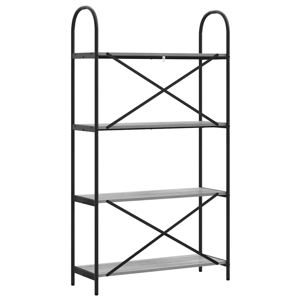 vidaXL Ράφι Βιβλίων Γκρι sonoma 80 x 30 x 146 εκ Επεξεργασμένο ξύλο