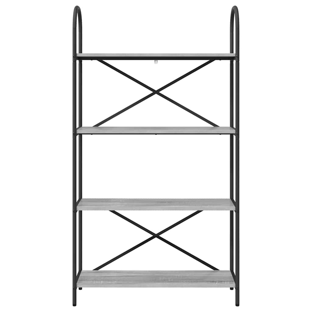 vidaXL Ράφι Βιβλίων Γκρι sonoma 80 x 30 x 146 εκ Επεξεργασμένο ξύλο