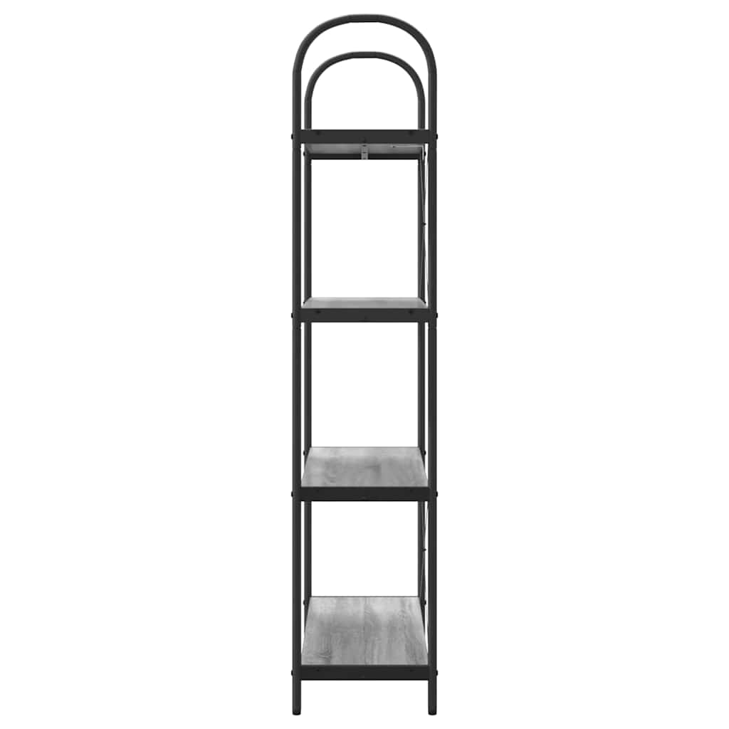 vidaXL Ράφι Βιβλίων Γκρι sonoma 80 x 30 x 146 εκ Επεξεργασμένο ξύλο