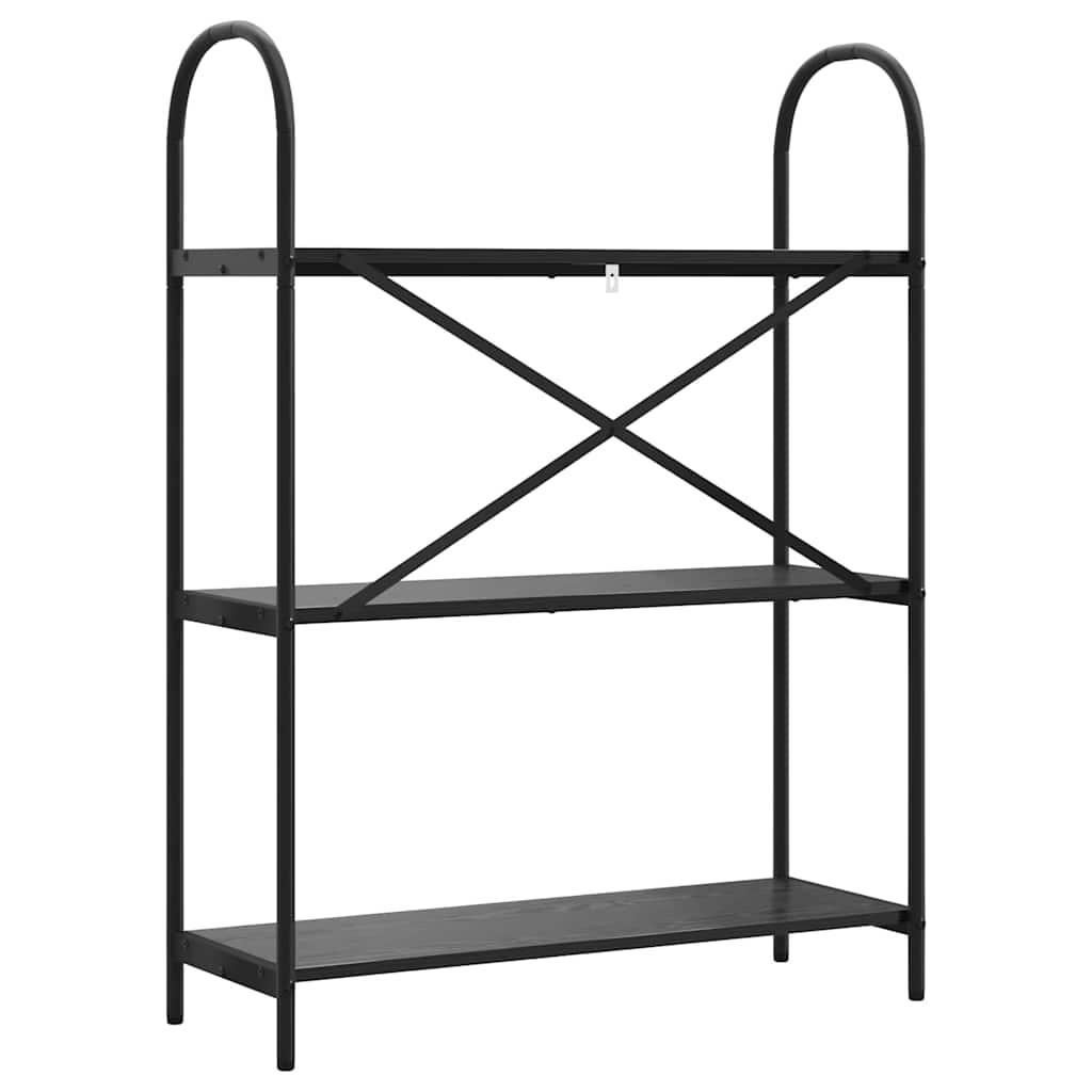 vidaXL Ράφι Βιβλίων Μαύρη δρυς 80 x 30 x 109 εκ Επεξεργασμένο ξύλο