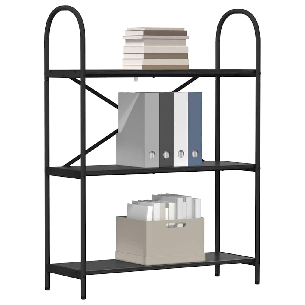 vidaXL Ράφι Βιβλίων Μαύρη δρυς 80 x 30 x 109 εκ Επεξεργασμένο ξύλο