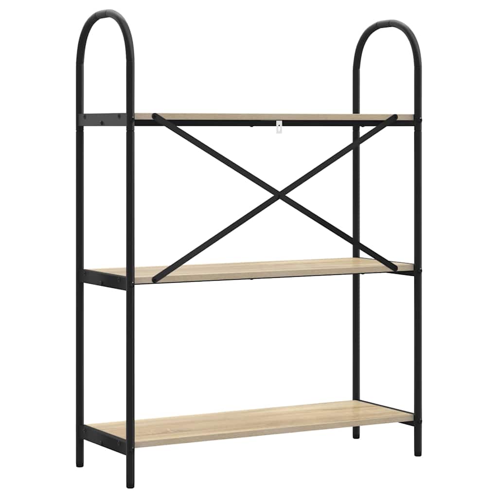 vidaXL Ράφι Βιβλίων Sonoma Δρυς 80 x 30 x 109 εκ Επεξεργασμένο ξύλο