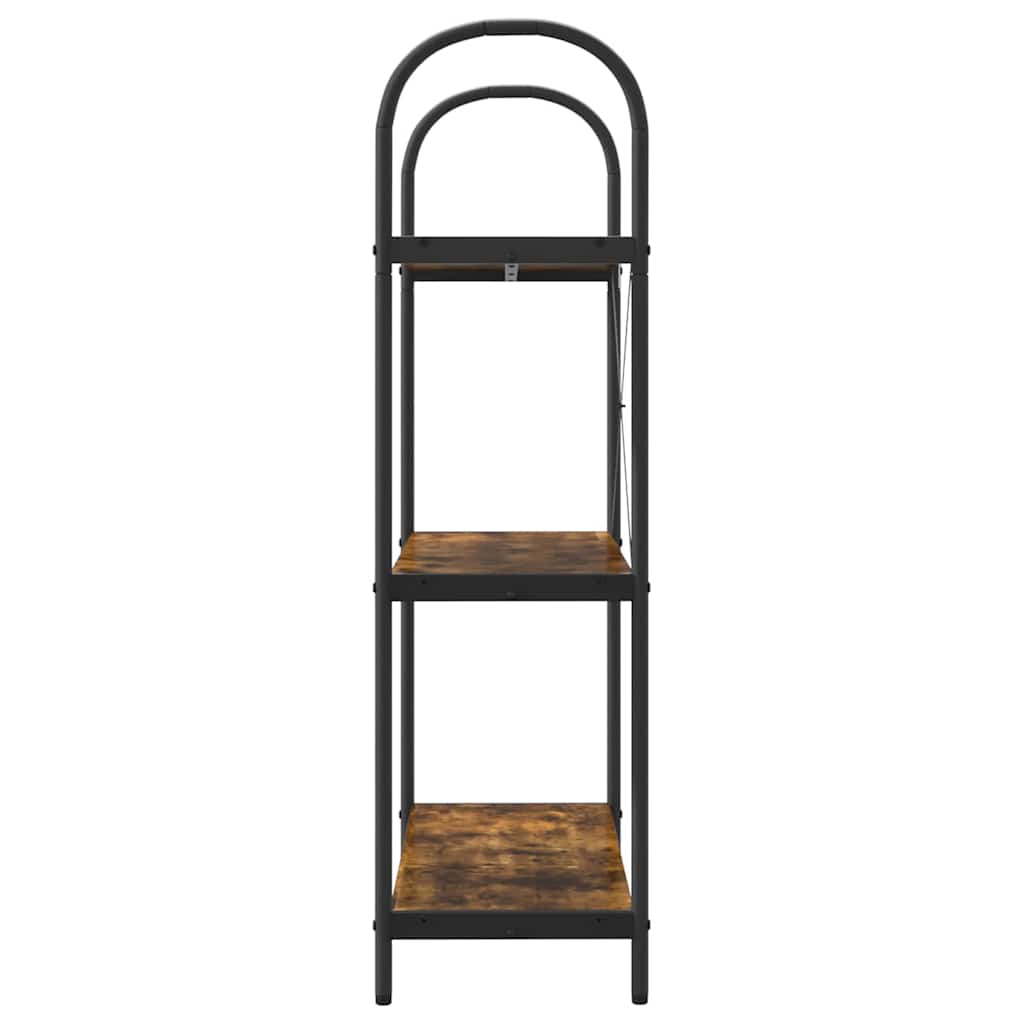 vidaXL Ράφι Βιβλίων Καπνιστή δρυς 80 x 30 x 109 εκ Επεξεργασμένο ξύλο