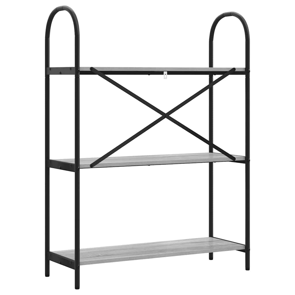 vidaXL Ράφι Βιβλίων Γκρι sonoma 80 x 30 x 109 εκ Επεξεργασμένο ξύλο