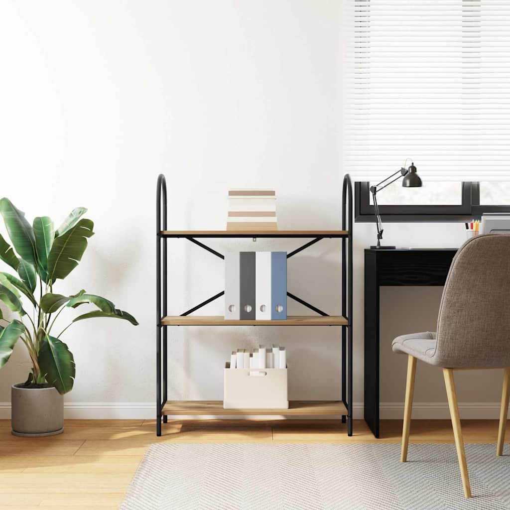 vidaXL Ράφι Βιβλίων artisan δρυς 80 x 30 x 109 εκ Επεξεργασμένο ξύλο