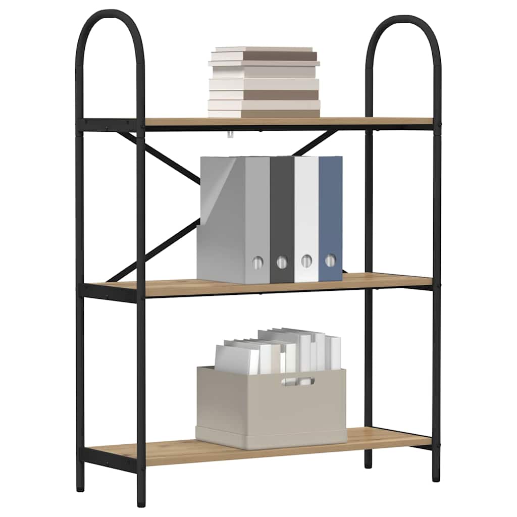 vidaXL Ράφι Βιβλίων artisan δρυς 80 x 30 x 109 εκ Επεξεργασμένο ξύλο