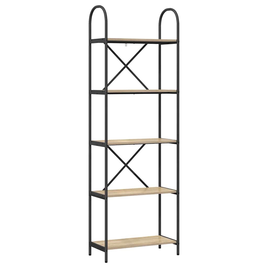 vidaXL Ράφι Βιβλίων Sonoma Δρυς 60 x 30 x 183 εκ Επεξεργασμένο ξύλο