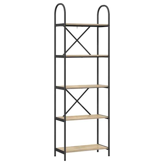 vidaXL Ράφι Βιβλίων Sonoma Δρυς 60 x 30 x 183 εκ Επεξεργασμένο ξύλο