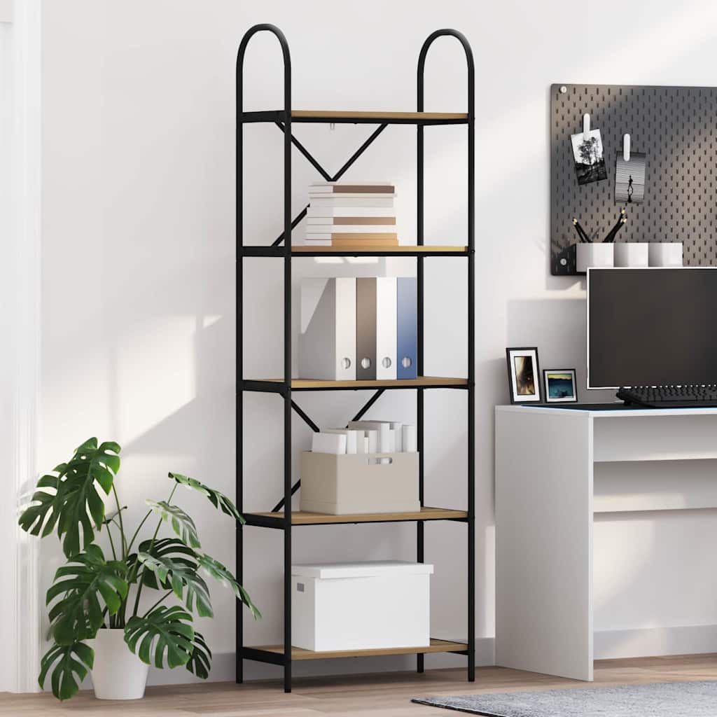 vidaXL Ράφι Βιβλίων artisan δρυς 60 x 30 x 183 εκ Επεξεργασμένο ξύλο