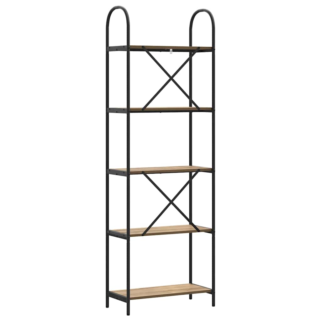 vidaXL Ράφι Βιβλίων artisan δρυς 60 x 30 x 183 εκ Επεξεργασμένο ξύλο