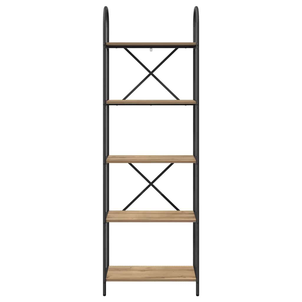 vidaXL Ράφι Βιβλίων artisan δρυς 60 x 30 x 183 εκ Επεξεργασμένο ξύλο