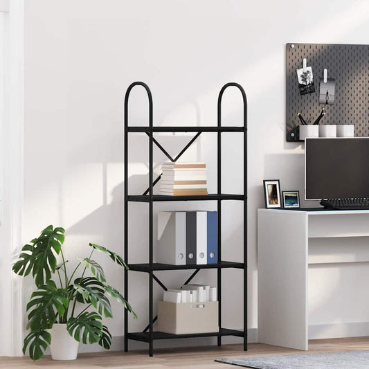 vidaXL Ράφι Βιβλίων Μαύρη δρυς 60 x 30 x 146 εκ Επεξεργασμένο ξύλο