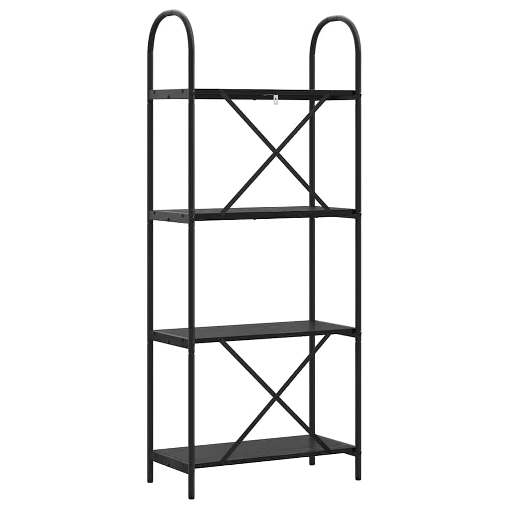 vidaXL Ράφι Βιβλίων Μαύρη δρυς 60 x 30 x 146 εκ Επεξεργασμένο ξύλο