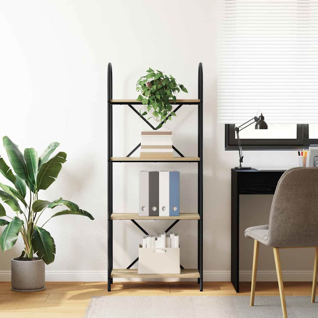 vidaXL Ράφι Βιβλίων Sonoma Δρυς 60 x 30 x 146 εκ Επεξεργασμένο ξύλο