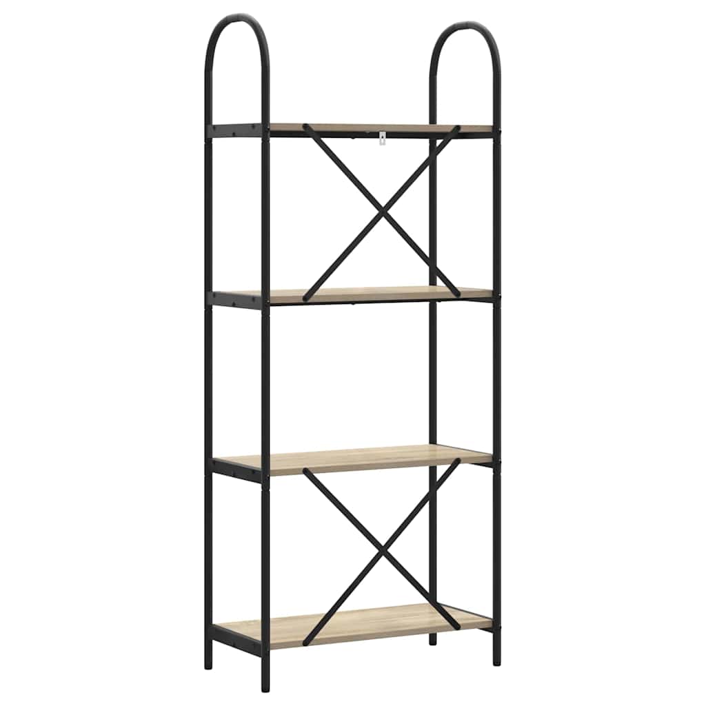 vidaXL Ράφι Βιβλίων Sonoma Δρυς 60 x 30 x 146 εκ Επεξεργασμένο ξύλο