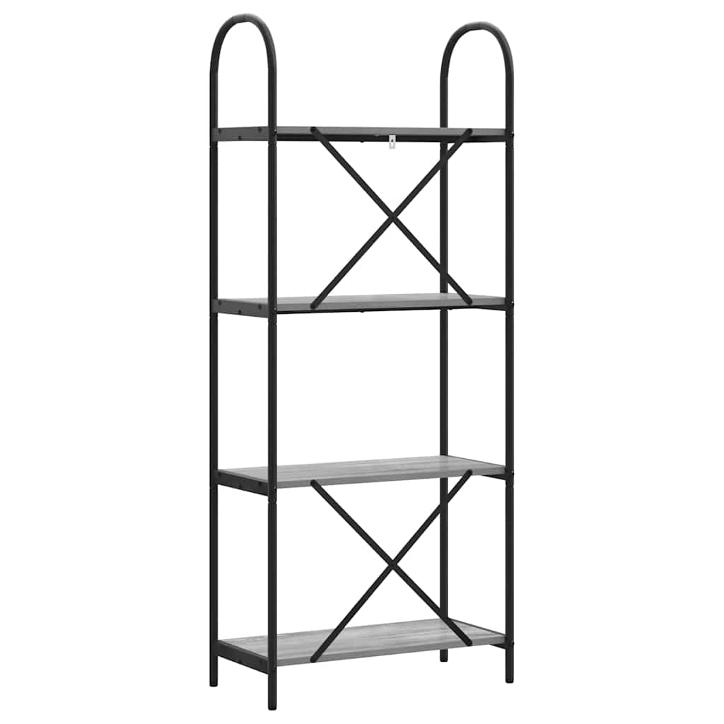 vidaXL Ράφι Βιβλίων Γκρι sonoma 60 x 30 x 146 εκ Επεξεργασμένο ξύλο