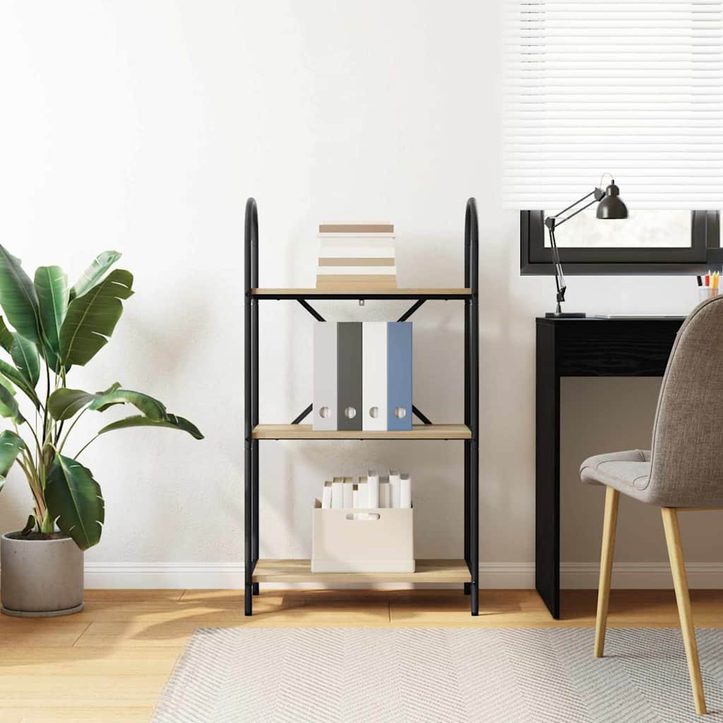 vidaXL Ράφι Βιβλίων Sonoma Δρυς 60 x 30 x 109 εκ Επεξεργασμένο ξύλο