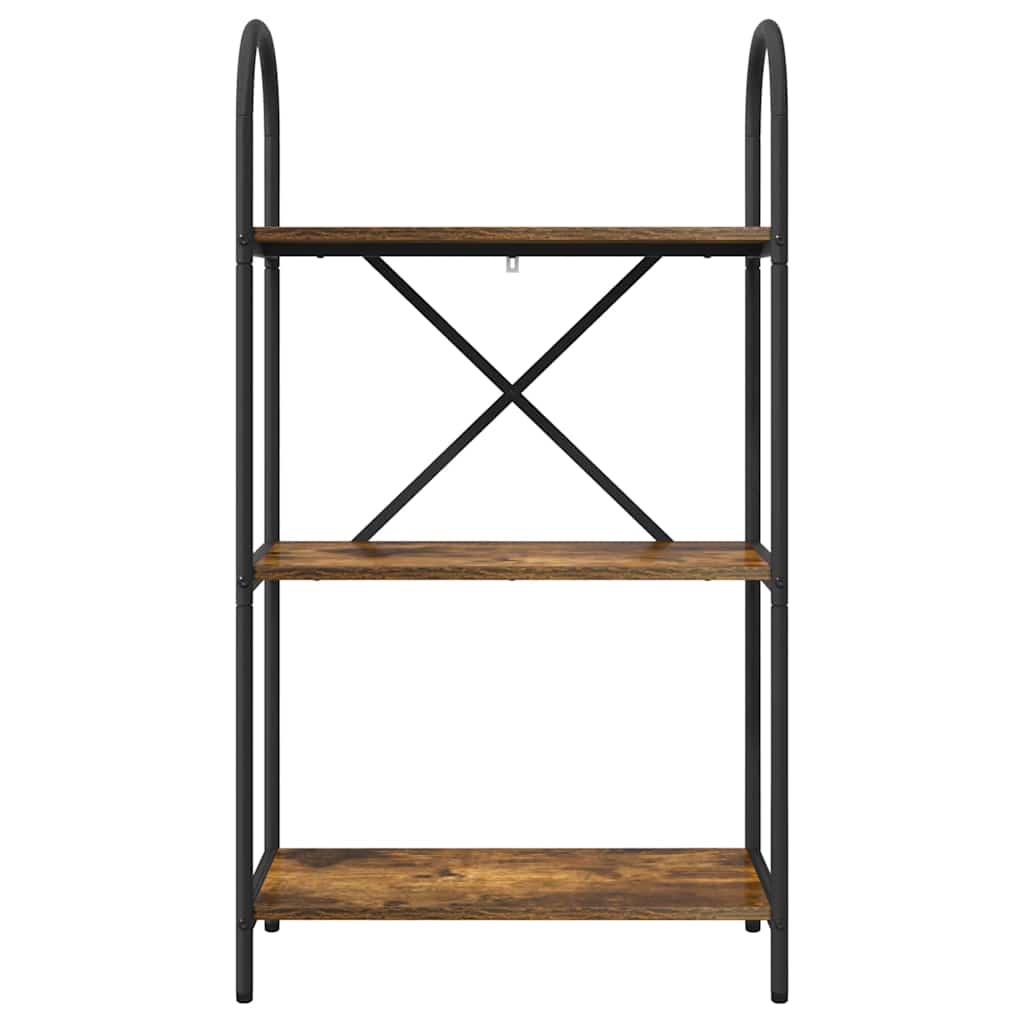 vidaXL Ράφι Βιβλίων Καπνιστή δρυς 60 x 30 x 109 εκ Επεξεργασμένο ξύλο