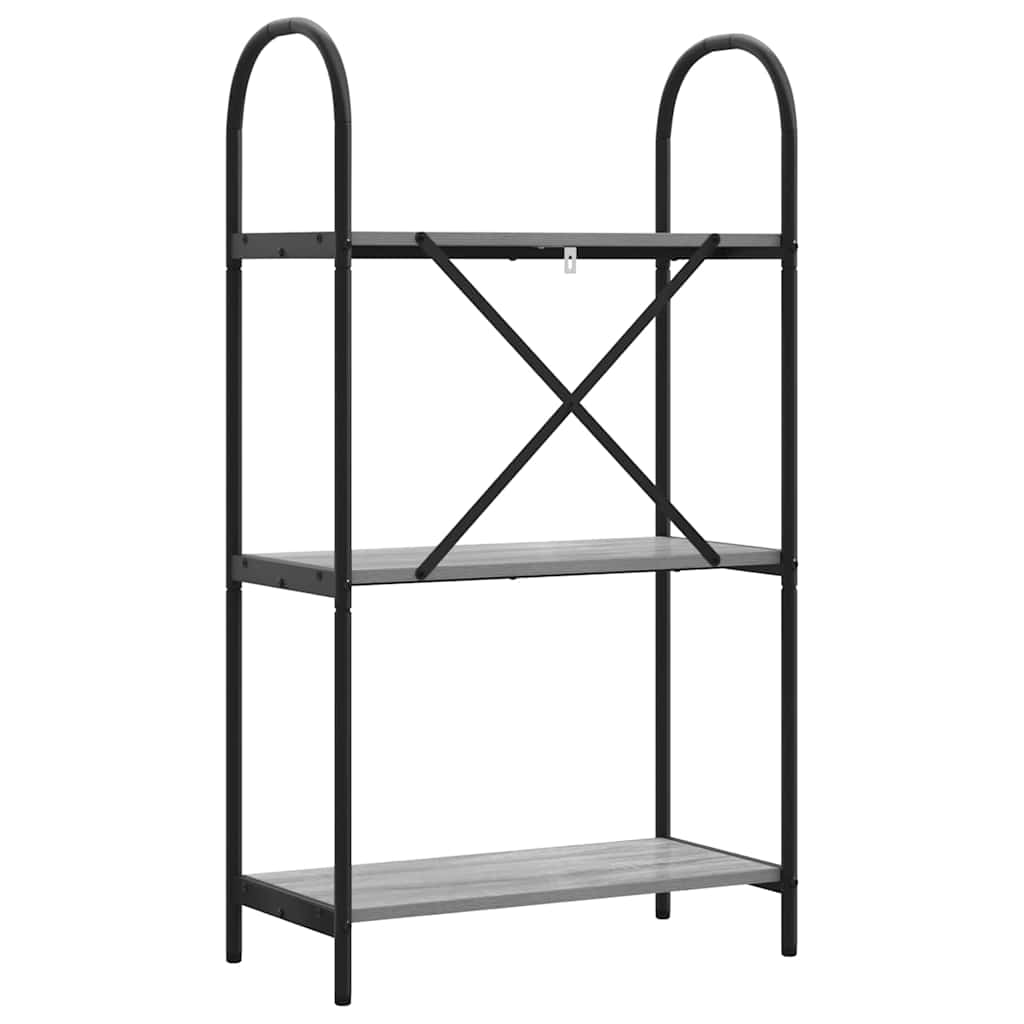 vidaXL Ράφι Βιβλίων Γκρι sonoma 60 x 30 x 109 εκ Επεξεργασμένο ξύλο