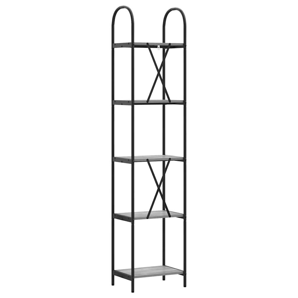 vidaXL Ράφι Βιβλίων Γκρι sonoma 40 x 30 x 183 εκ Επεξεργασμένο ξύλο