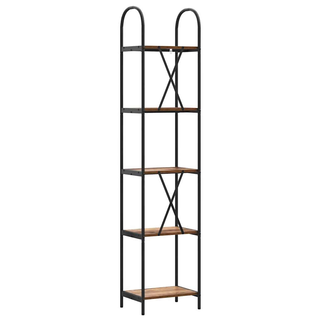 vidaXL Ράφι Βιβλίων Παλαιό ξύλο 40 x 30 x 183 εκ Επεξεργασμένο ξύλο