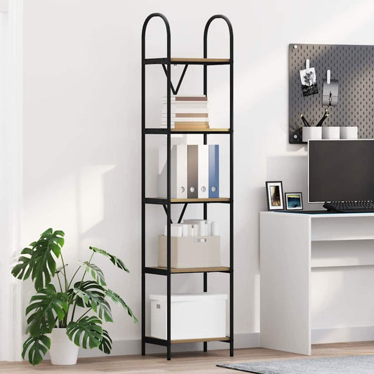 vidaXL Ράφι Βιβλίων artisan δρυς 40 x 30 x 183 εκ Επεξεργασμένο ξύλο