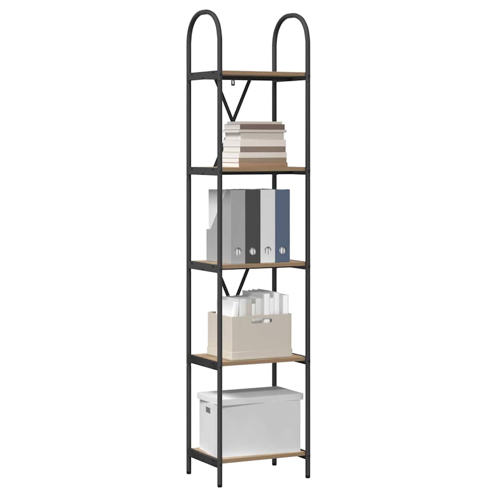 vidaXL Ράφι Βιβλίων artisan δρυς 40 x 30 x 183 εκ Επεξεργασμένο ξύλο