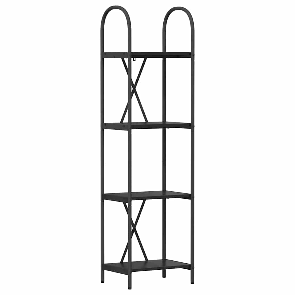 vidaXL Ράφι Βιβλίων Μαύρη δρυς 40 x 30 x 146 εκ Επεξεργασμένο ξύλο