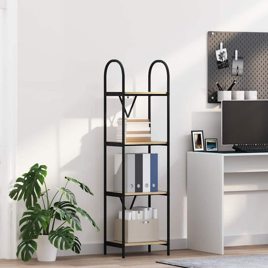 vidaXL Ράφι Βιβλίων Sonoma Δρυς 40 x 30 x 146 εκ Επεξεργασμένο ξύλο