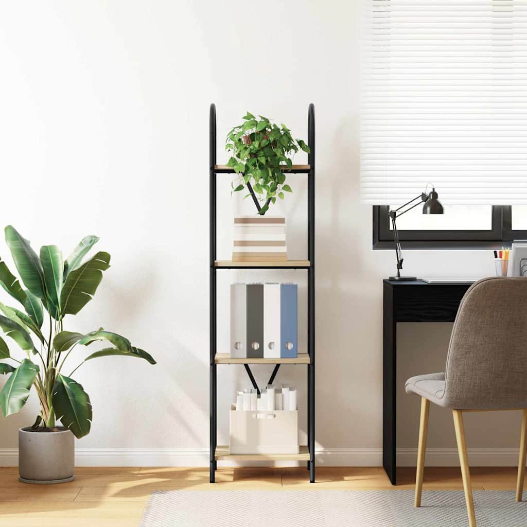 vidaXL Ράφι Βιβλίων Sonoma Δρυς 40 x 30 x 146 εκ Επεξεργασμένο ξύλο