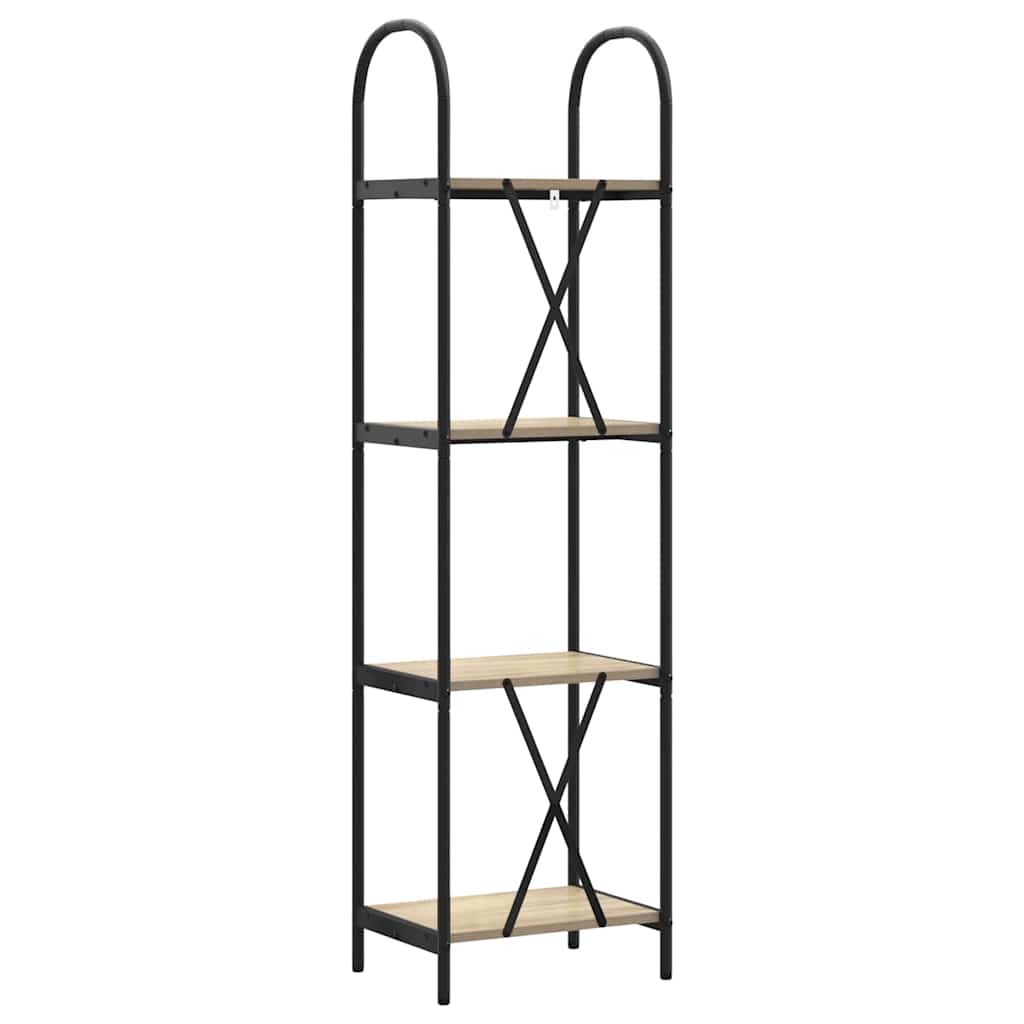 vidaXL Ράφι Βιβλίων Sonoma Δρυς 40 x 30 x 146 εκ Επεξεργασμένο ξύλο