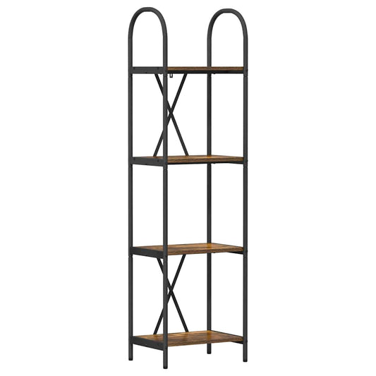 vidaXL Ράφι Βιβλίων Καπνιστή δρυς 40 x 30 x 146 εκ Επεξεργασμένο ξύλο