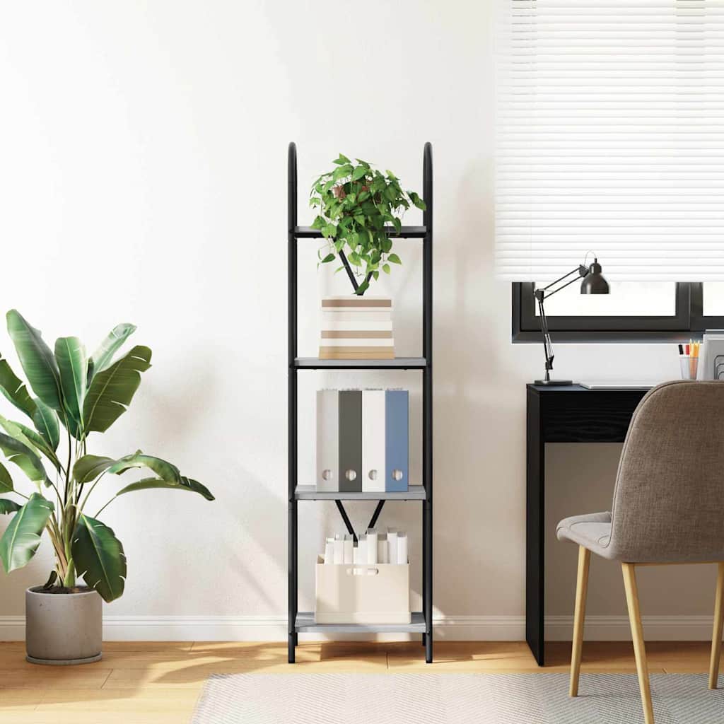 vidaXL Ράφι Βιβλίων Γκρι sonoma 40 x 30 x 146 εκ Επεξεργασμένο ξύλο