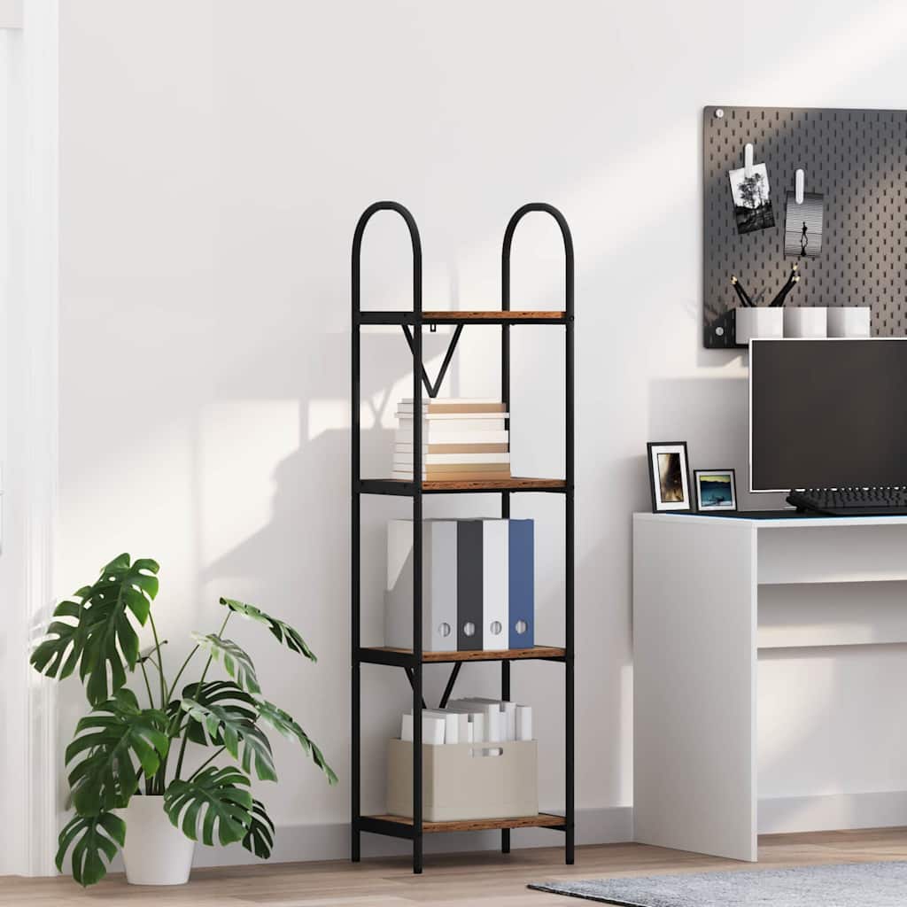 vidaXL Ράφι Βιβλίων Παλαιό ξύλο 40 x 30 x 146 εκ Επεξεργασμένο ξύλο