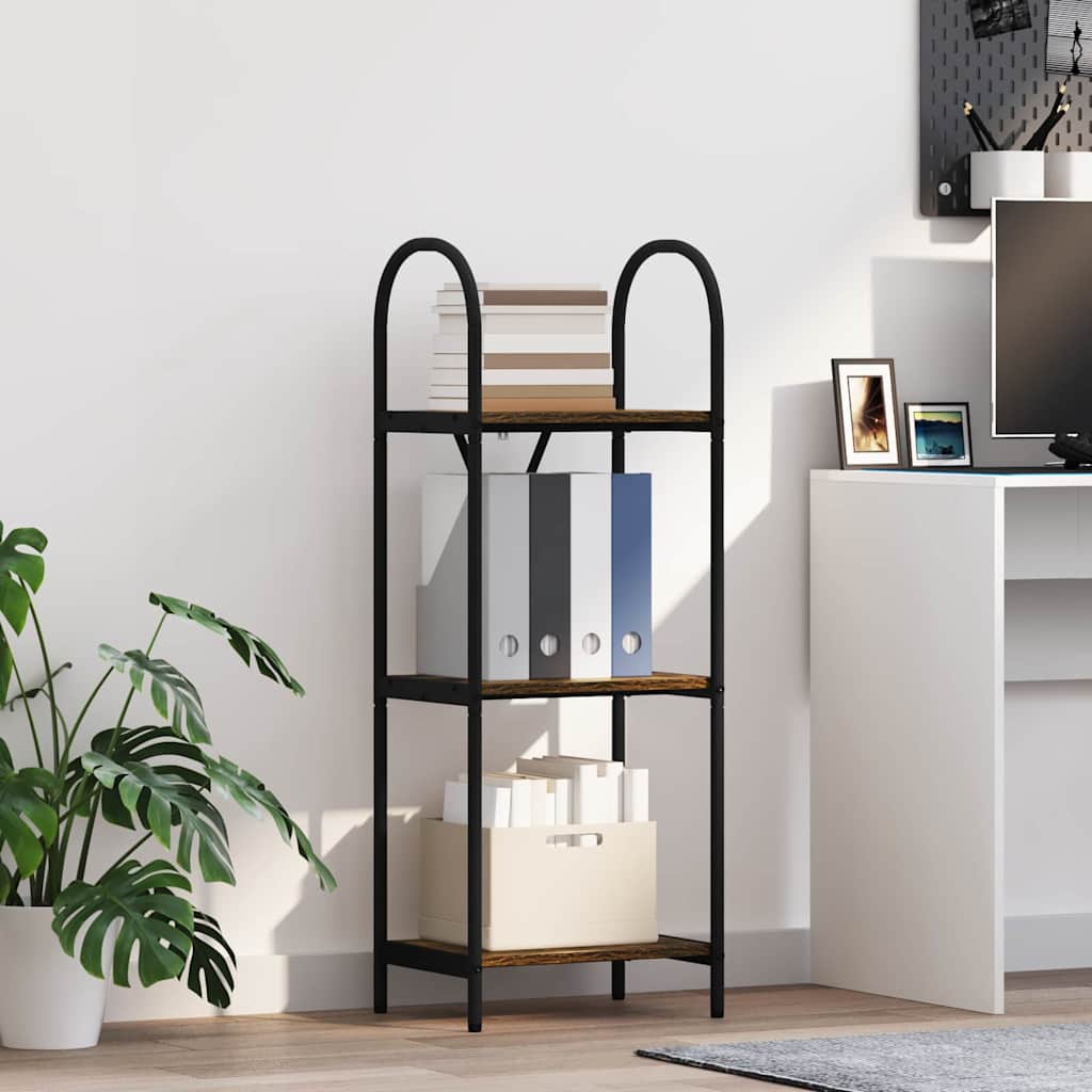 vidaXL Ράφι Βιβλίων Καπνιστή δρυς 40 x 30 x 109 εκ Επεξεργασμένο ξύλο