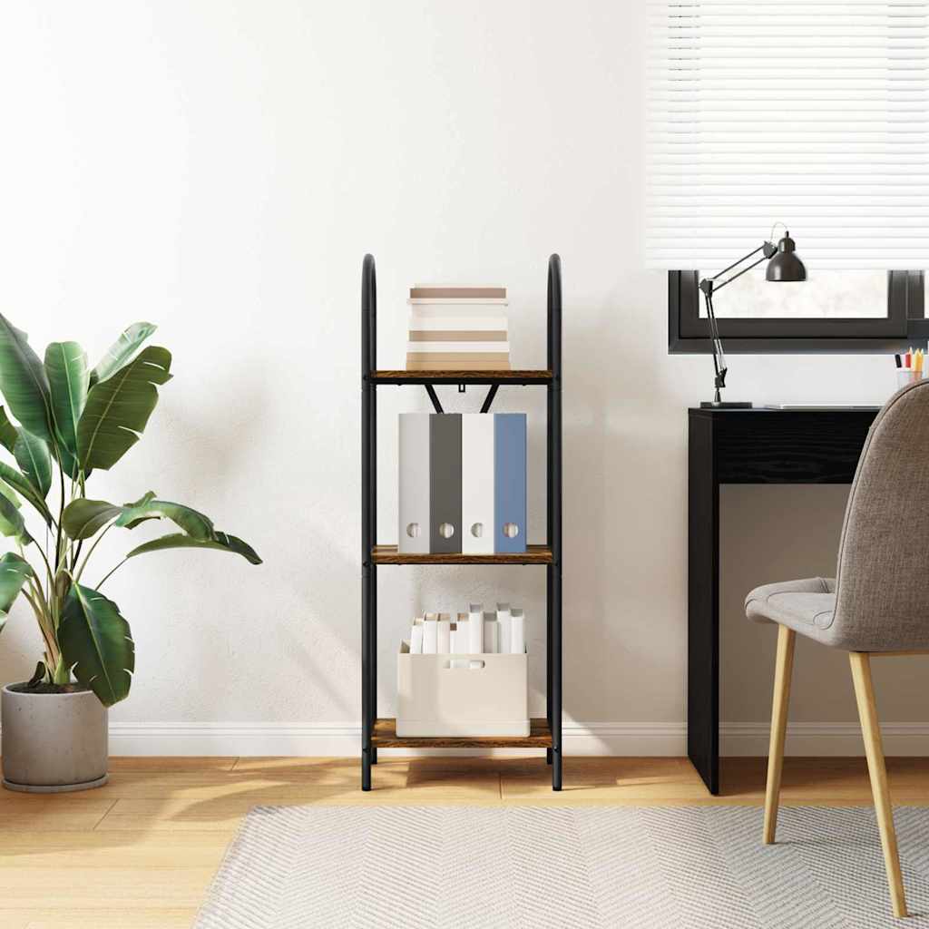 vidaXL Ράφι Βιβλίων Καπνιστή δρυς 40 x 30 x 109 εκ Επεξεργασμένο ξύλο