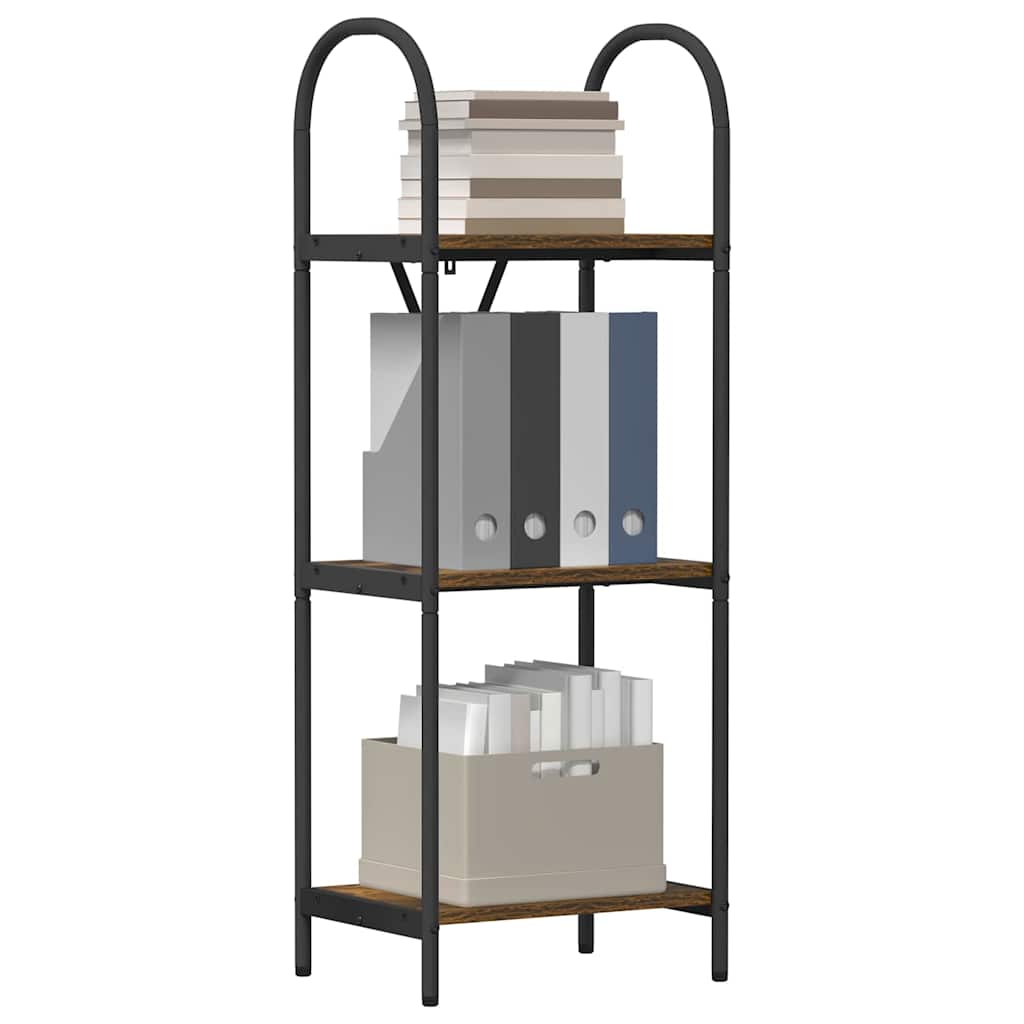 vidaXL Ράφι Βιβλίων Καπνιστή δρυς 40 x 30 x 109 εκ Επεξεργασμένο ξύλο