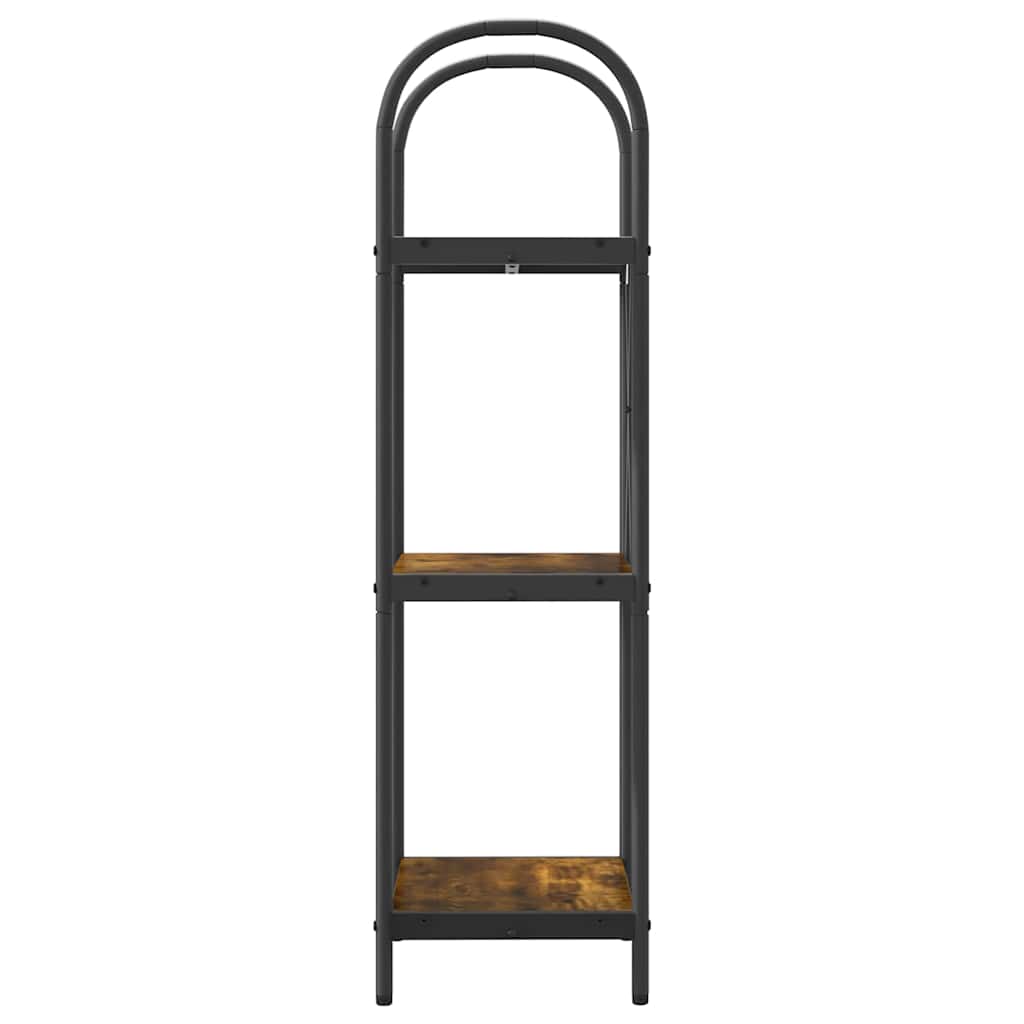 vidaXL Ράφι Βιβλίων Καπνιστή δρυς 40 x 30 x 109 εκ Επεξεργασμένο ξύλο