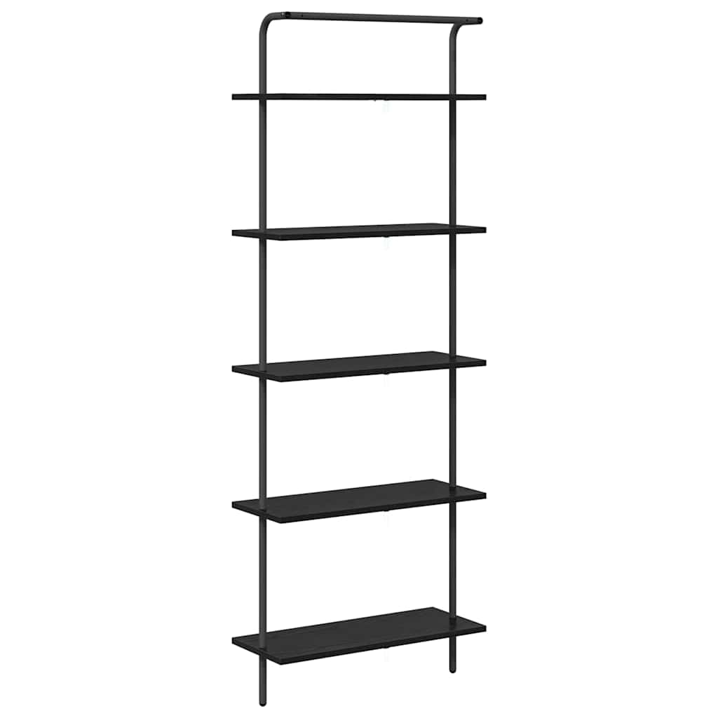 vidaXL Ράφι Βιβλίων Μαύρη δρυς 60 x 24 x 168 εκ. Επεξεργασμένο ξύλο