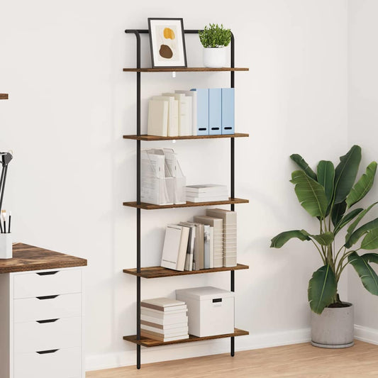 vidaXL Ράφι Βιβλίων Καπνιστό Δρύς 60 x 24 x 168 εκ. Επεξεργασμένο ξύλο