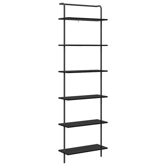 vidaXL Ράφι Βιβλίων Μαύρη δρυς 60 x 24 x 203 εκ Επεξεργασμένο ξύλο