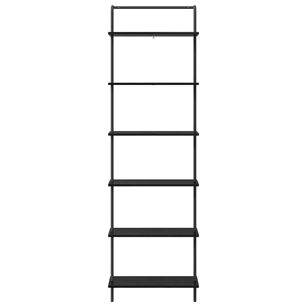 vidaXL Ράφι Βιβλίων Μαύρη δρυς 60 x 24 x 203 εκ Επεξεργασμένο ξύλο