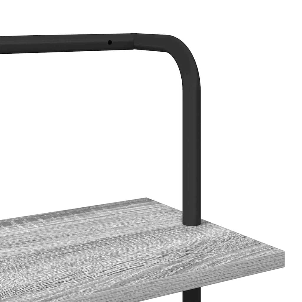 vidaXL Ράφι Βιβλίων Γκρίζο Σονομα 60 x 24 x 203 εκ Επεξεργασμένο ξύλο