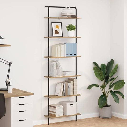 vidaXL Ράφι Βιβλίων Artisan Oak 60 x 24 x 203 εκ Επεξεργασμένο ξύλο
